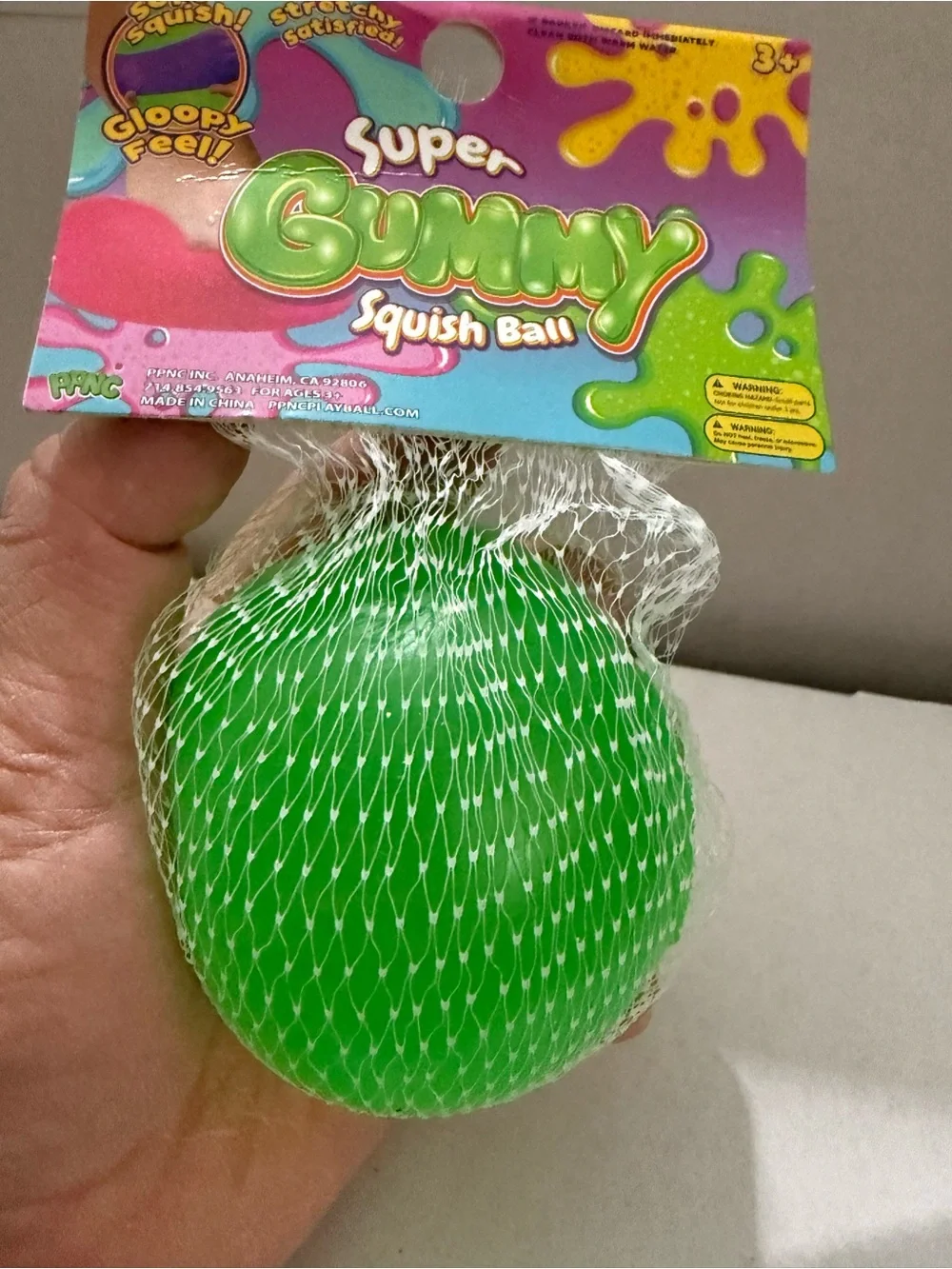 Green Squish Ball - Soft Stretchy Kids Toy